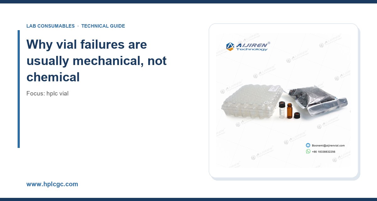 Why vial failures are usually mechanical, not chemical