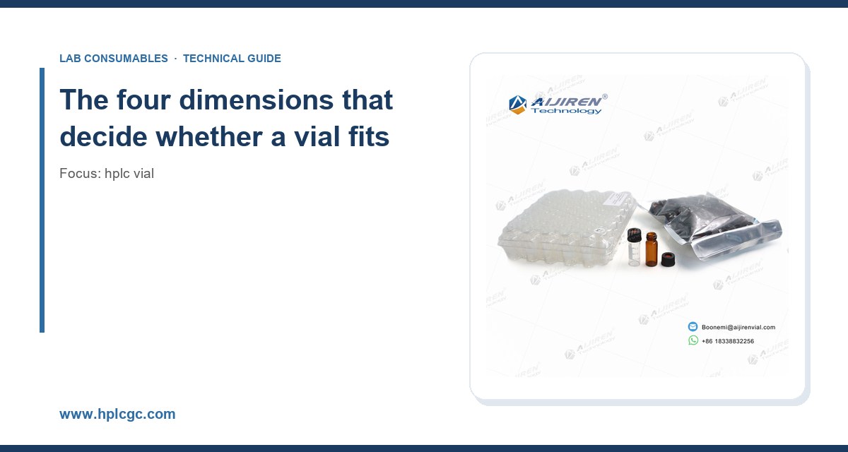 The four dimensions that decide whether a vial fits