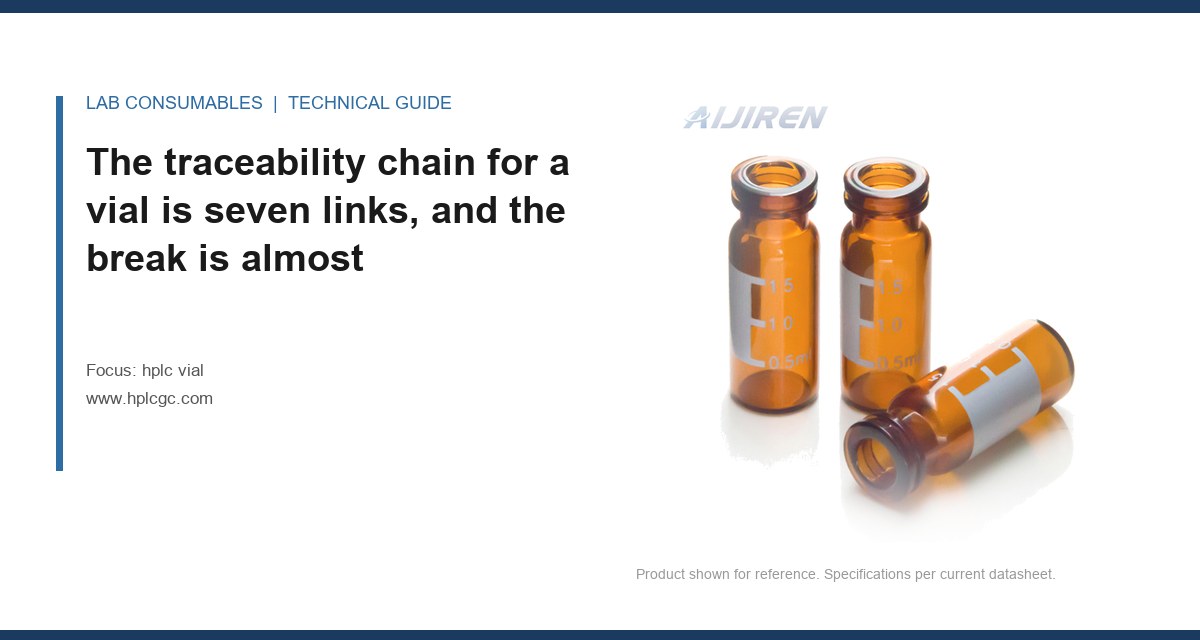 The traceability chain for a vial is seven links, and the break is almost