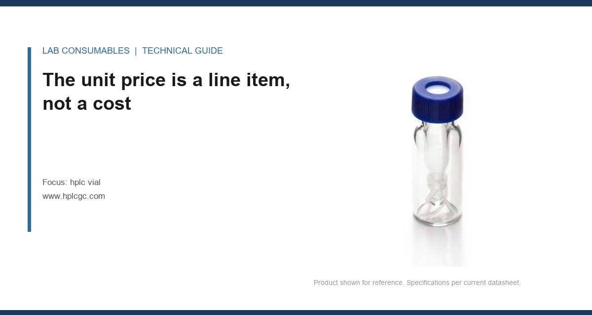 The unit price is a line item, not a cost