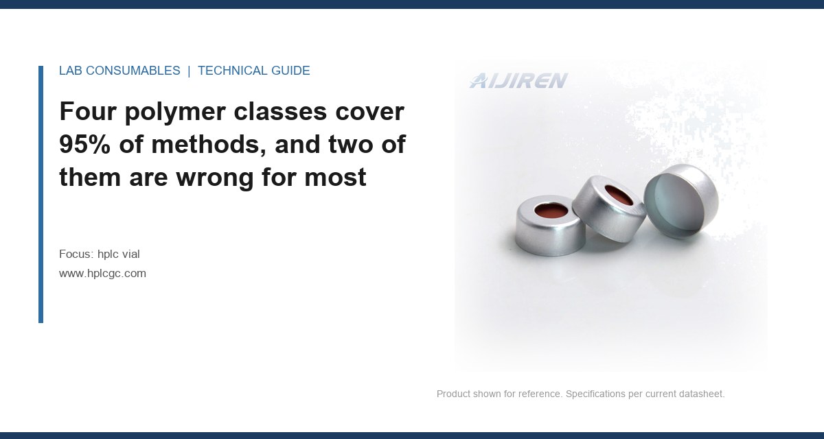 Four polymer classes cover 95% of methods, and two of them are wrong for most