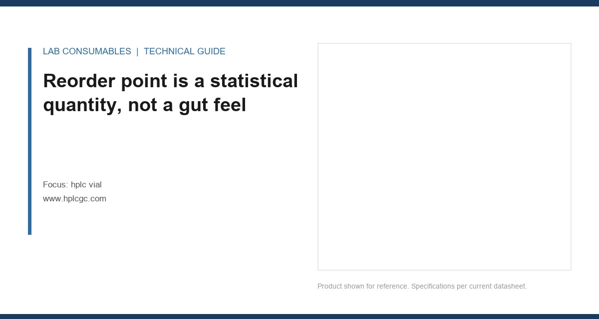 Reorder point is a statistical quantity, not a gut feel