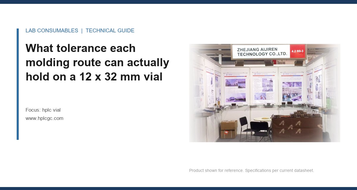 What tolerance each molding route can actually hold on a 12 x 32 mm vial