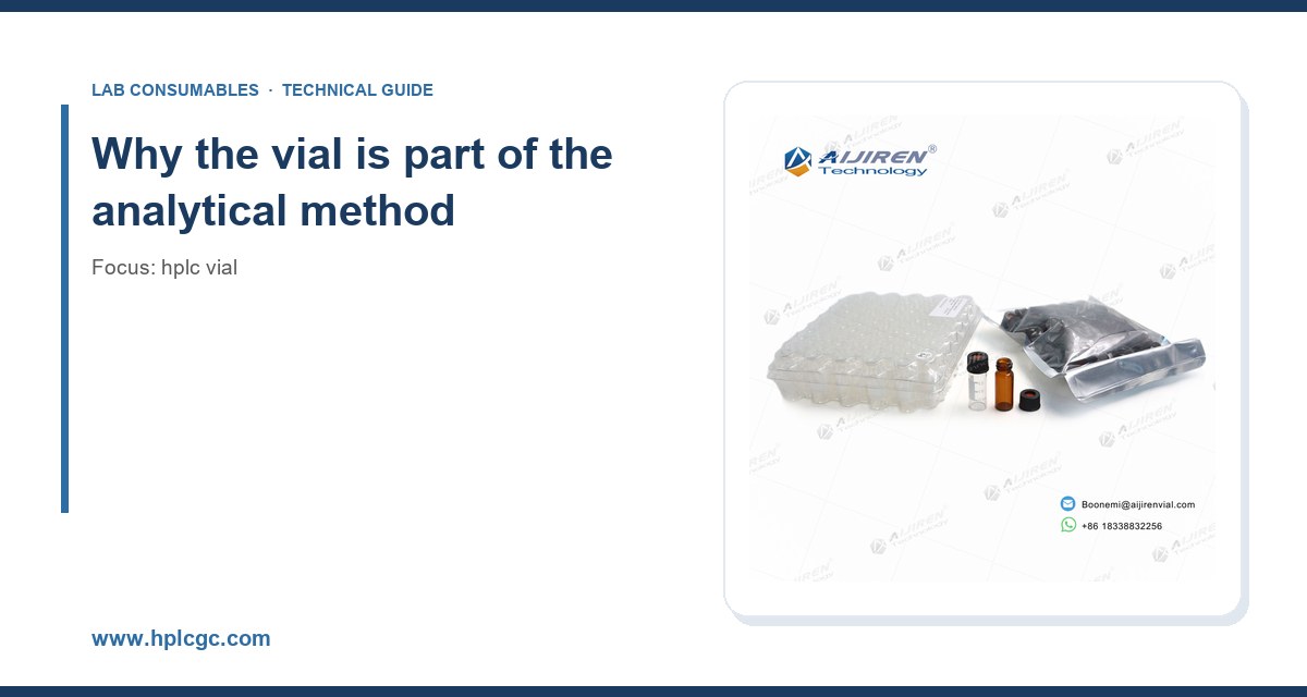 Why the vial is part of the analytical method
